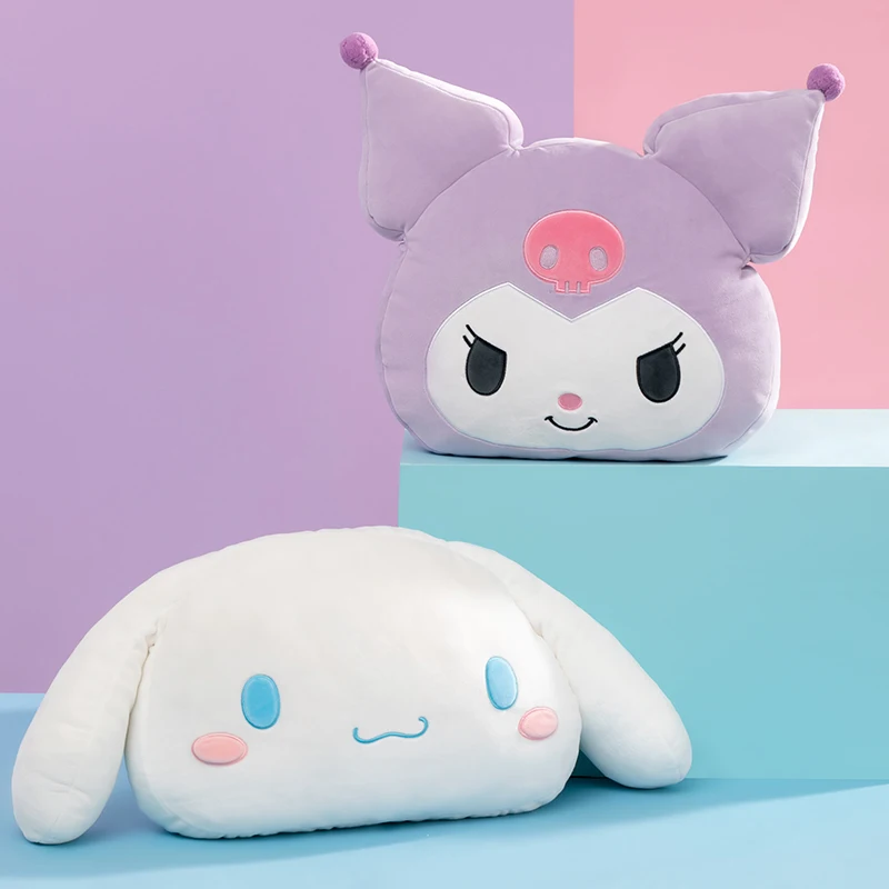 

Sanrio Plush Pillow Toys Cinnamoroll Kuromi Kawaii Elastic Soft Doll Room Office Sleeping Sofa Cushion Decoration Gift for Girls