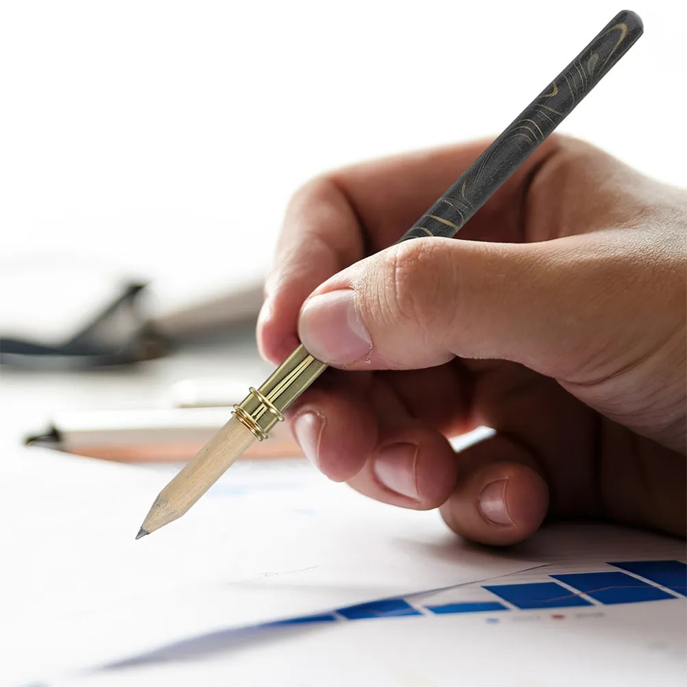 아티스트를위한 2Pcs 금속 연필 연장기 연장 홀더 컬러 연필 사무실 쓰기 그리..