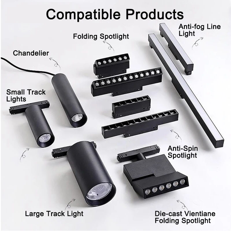 LED 마그네틱 램프 전원 공급 장치, 트랙 라이트 레일 유형, 저전압 가변 전압 스위칭, DC 48V 출력, 100W, 200W