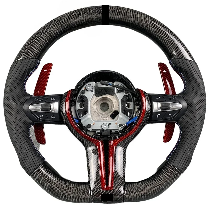 

Установка на руль автомобиля под заказ для BMW M Sport E-F Series M3 M5 F10 F30 E46 E49 X3/X4/X5/X6, автомобильные аксессуары из углеродного волокна