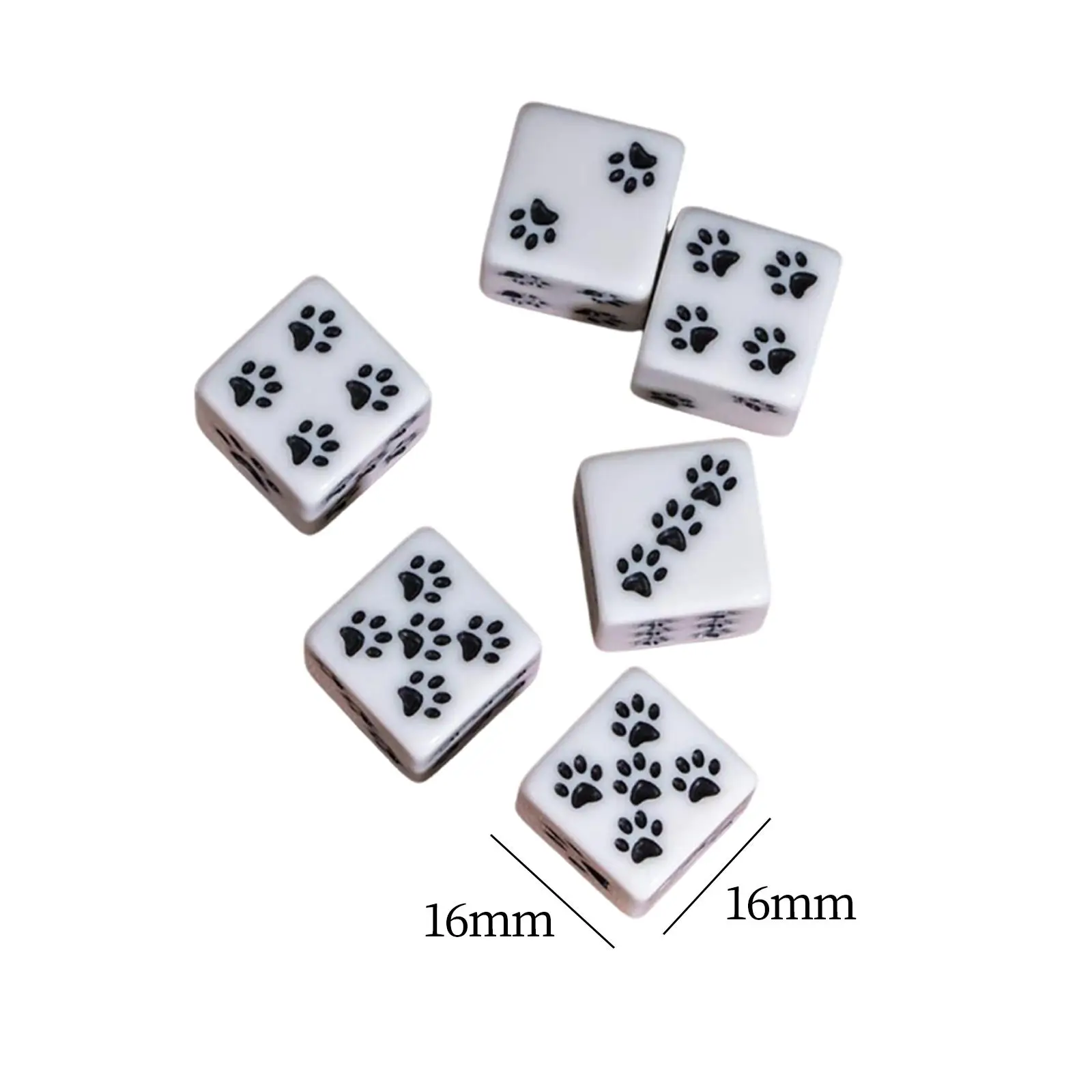 6 Pieces Six Sided Dices Playing Dice Table Game for Party Favors Entertainment Role Playing Game Family Gathering Wedding