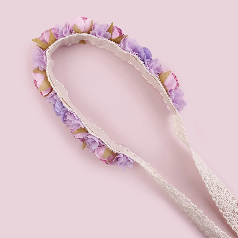 New Design Four Seasons Pink Blue  White Rose Cute Beauty Lovely Baby Girl Handmade Headbands New Hair Design For Birthday Party 6