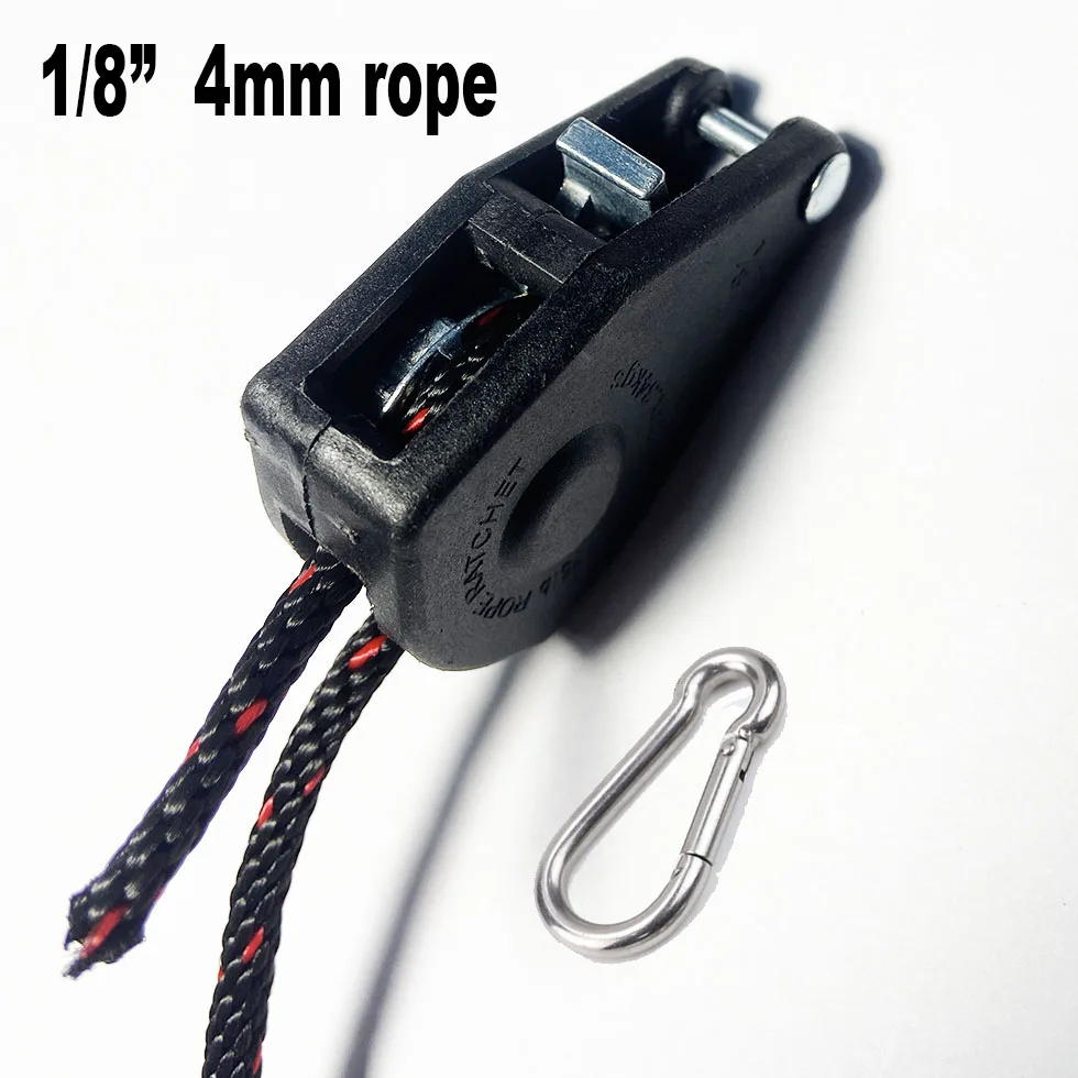 2/3/5M 1/8 Ratchet 4mm Rope buckle Awning Wind Rope Tent Fastener Fixed Buckle Pulley Hangers