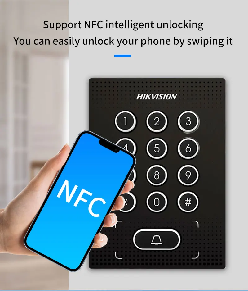 Hikvision Access Control NFC CPU Card 13.56Mhz 1000 user 12V DC Door Lock Opener