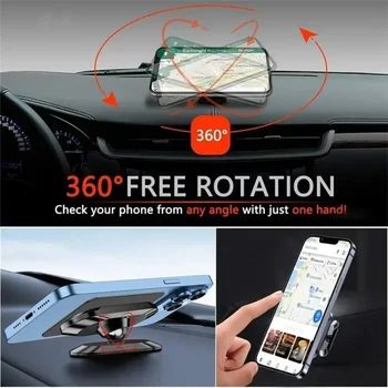 New Magnetic Car Phone Holder For iPhone 15 14 13 12 11 Samsung Redmi Mobile Cell Phone Holder Stand Magnet Mount Bracket In Car 6