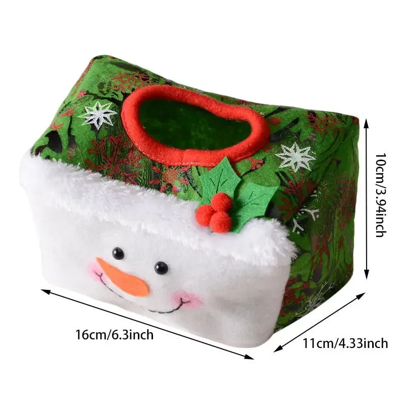 Christmas Tissue Paper Decor Santa Claus Red Green Toilet Paper Bag Party Home Desktop Decoration