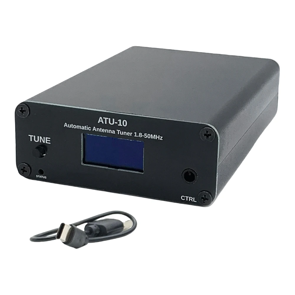 ATU‑100/ATU-10 Antenna Tuner Mini Automatic for Radio Equipment 1.8~55MHz 0.96IN 1.8~55MHz 0.96IN with Housing LED Display