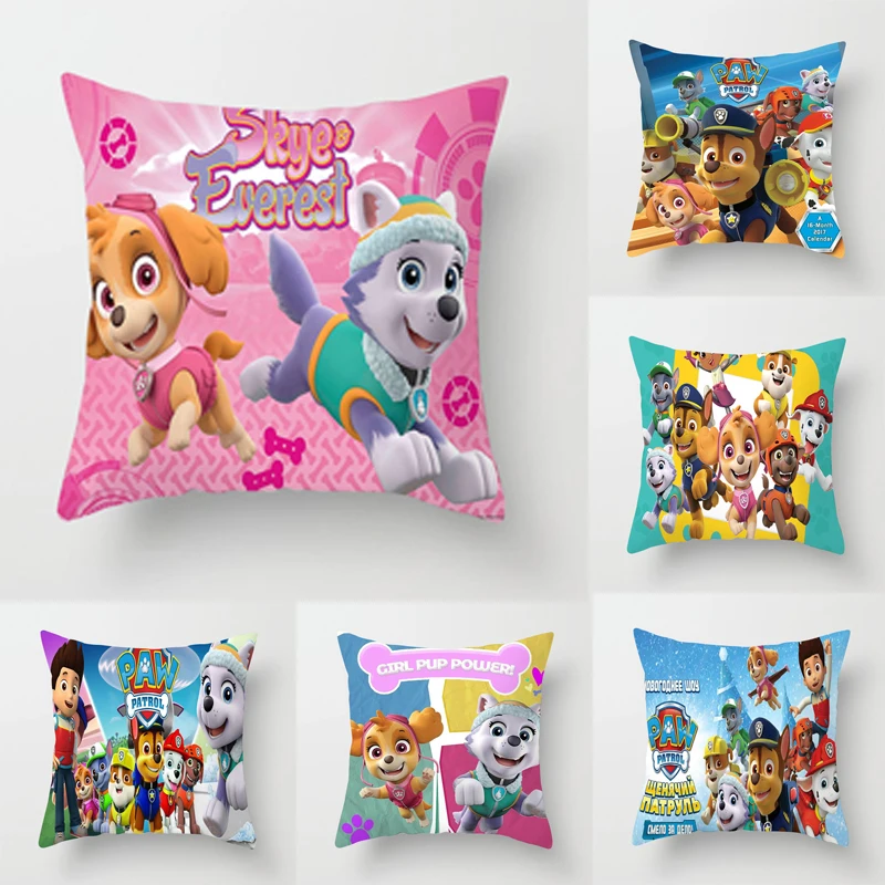 Paw Puppy Patrol Federa Pat Patrouille Fodera Per Cuscino Cartoon Dog Figures Bambini Regalo Di Compleanno Divano Per Auto Decorazioni Per La Casa All