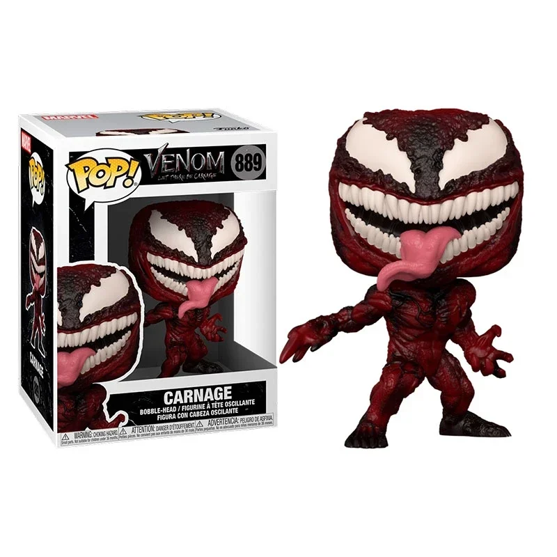 thumbnail image 1 of NEW Funko Pop Venom CARNAGE #889 VENOM #888 Action Figure Collection Model Gifts for Kids Birthday Gift, 1 of 5