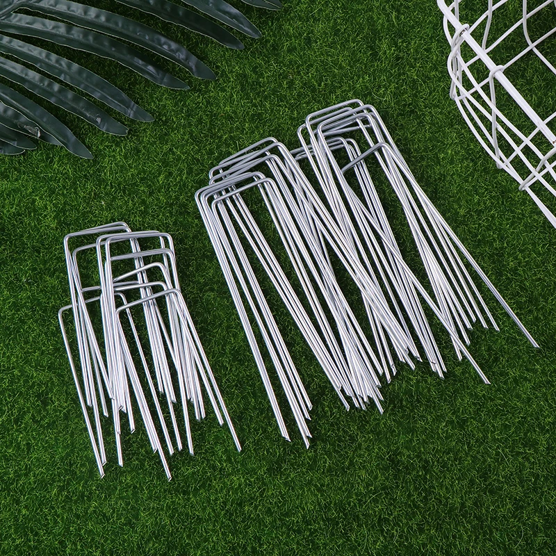 Garden Staples Plant Stakes 20pcs Landscape U-Shaped Garden Pins for Weed