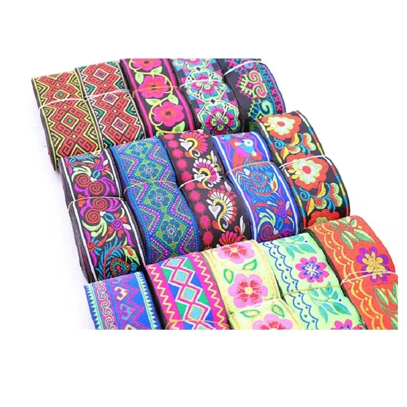 Nastri Jacquard Ricamati Etnici, Passamaneria in Pizzo per Decorazioni Fai-da-Te, Accessori per Abbigliamento e Copricapi, 5cm X 7 Metri - immagine 4