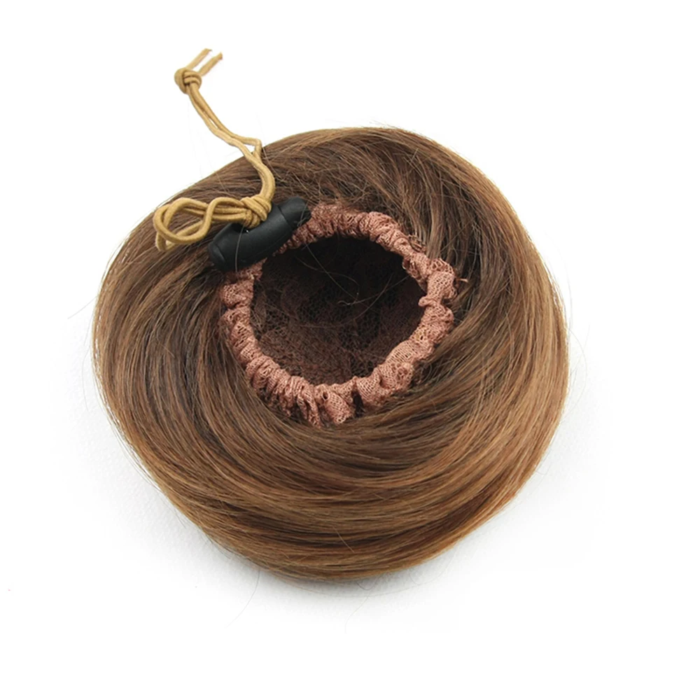 Synthetic Chignon Adjustable Hair Bun Hair Scrunchies Extension Curly Updo Hairpiece For Women bun hairpieces