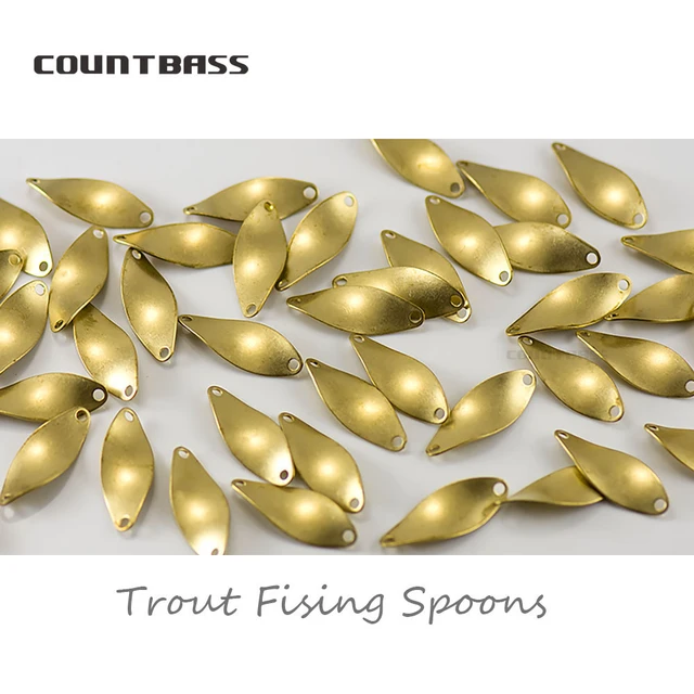 50pcs COUNTBASS Brass Fishing Spoon Blanks SP031 2.3g 3/32oz For Salmon  Trout Fishing Bass Pike Lure Baits Unpainted - AliExpress