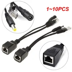 1~10PCS Cable Passive Power Over Ethernet Adapter Cable POE Splitter RJ45 Injector Power Supply Module 12-48v For IP Camea