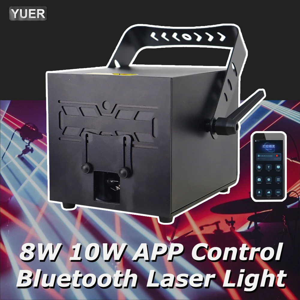2024 Nuovo 8W 10W Rgb Laser Light Dipinto A Mano App Dmx Animation Beam Scanner Stage Proiettore Laser Dj Disco Party Christmas