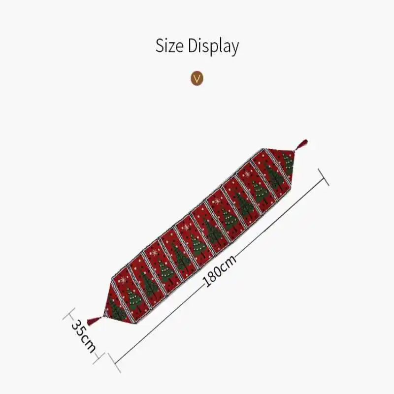 Description Picture 3 of itemNew Christmas Table Runner Long Table Cloth Christmas Dining table Decoration Home New Year Xmas Gifts Navidad Tableware Decor