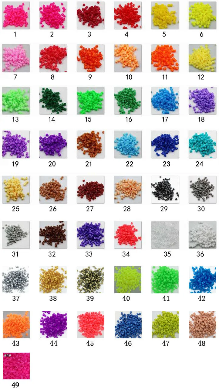 500pcs/bag 5mm Perler Hama Beads Toys Kids Education Diy Puzzles High Quality Handmade Gift 2