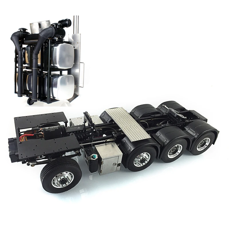 1/14 Scale LESU 8X8 Metal Chassis 3Speed Gearbox RC 1851 3363 Tractor Truck for Remote Control Tamiyaya Toys for Adult Th15091 4