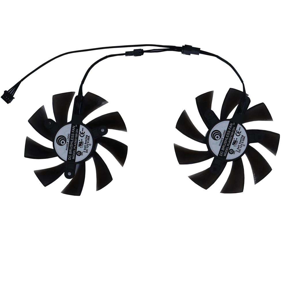 

2Pcs/Set PLA09215B12H,GPU VGA Cooler,Video Card Fan,For Powercolor RX5500XT AXRX 5500 XT 8GBD6-DHR OC,Graphics Card Cooling