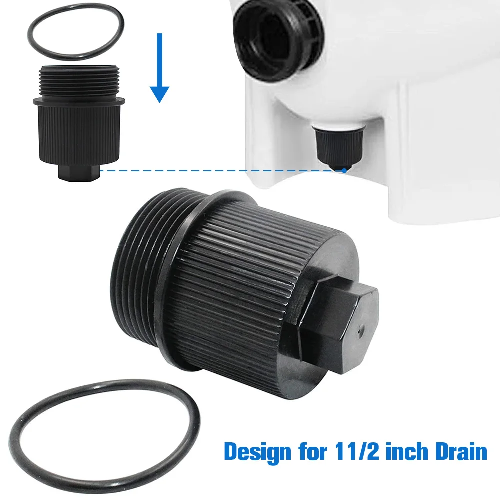 190030 Drain Plug Cap Filter Drain Plug with O-Ring Drain Cap Replacement for Pentair Clean&Clear Plus FNS Plus Quad DE