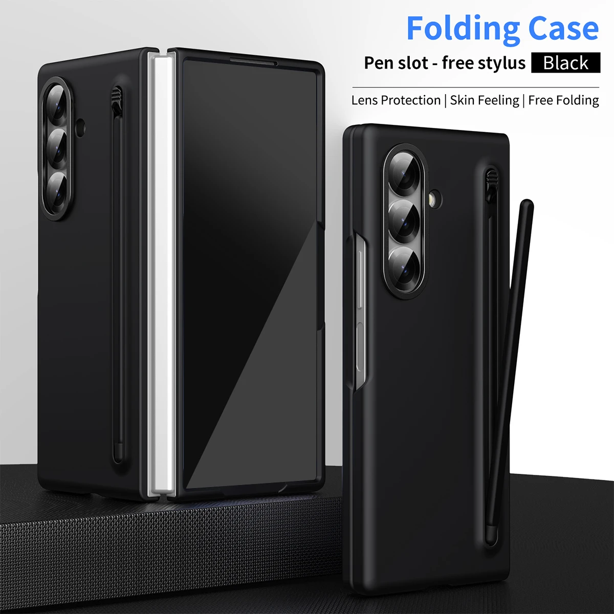 Color Skin Friendly Matte Elastic Case with Optional Pen and Tempered Film - Shockproof Hard Cover