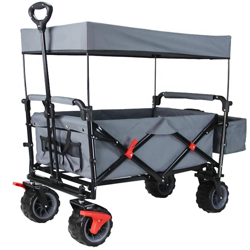 

New Camping Trolley Foldable Beach Wagon Carts