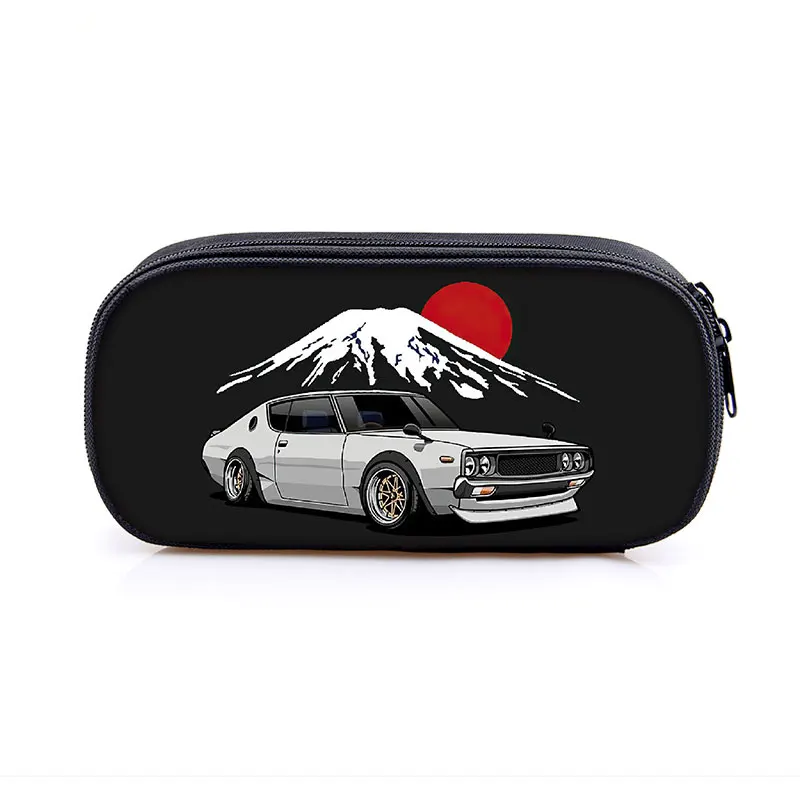 Japan JDM Modified Cultural Cosmetic Case Pencil Bag Racing Car Stationary Bags Engine Pencil Box School Cases Supplies 4