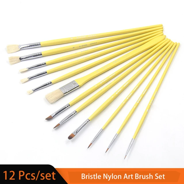 5pcs Professional Paint Brushes Set Rose Gold Wooden Handle Synthetic Nylon  Tips for Acrylic Oil Watercolor Gouache Painting - AliExpress