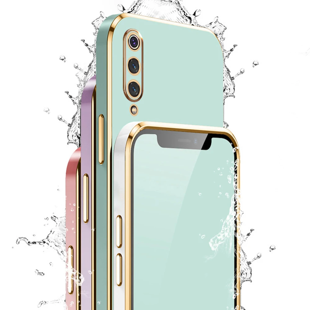 Luxury Square Plating ShockProof Silicone Back Cover s