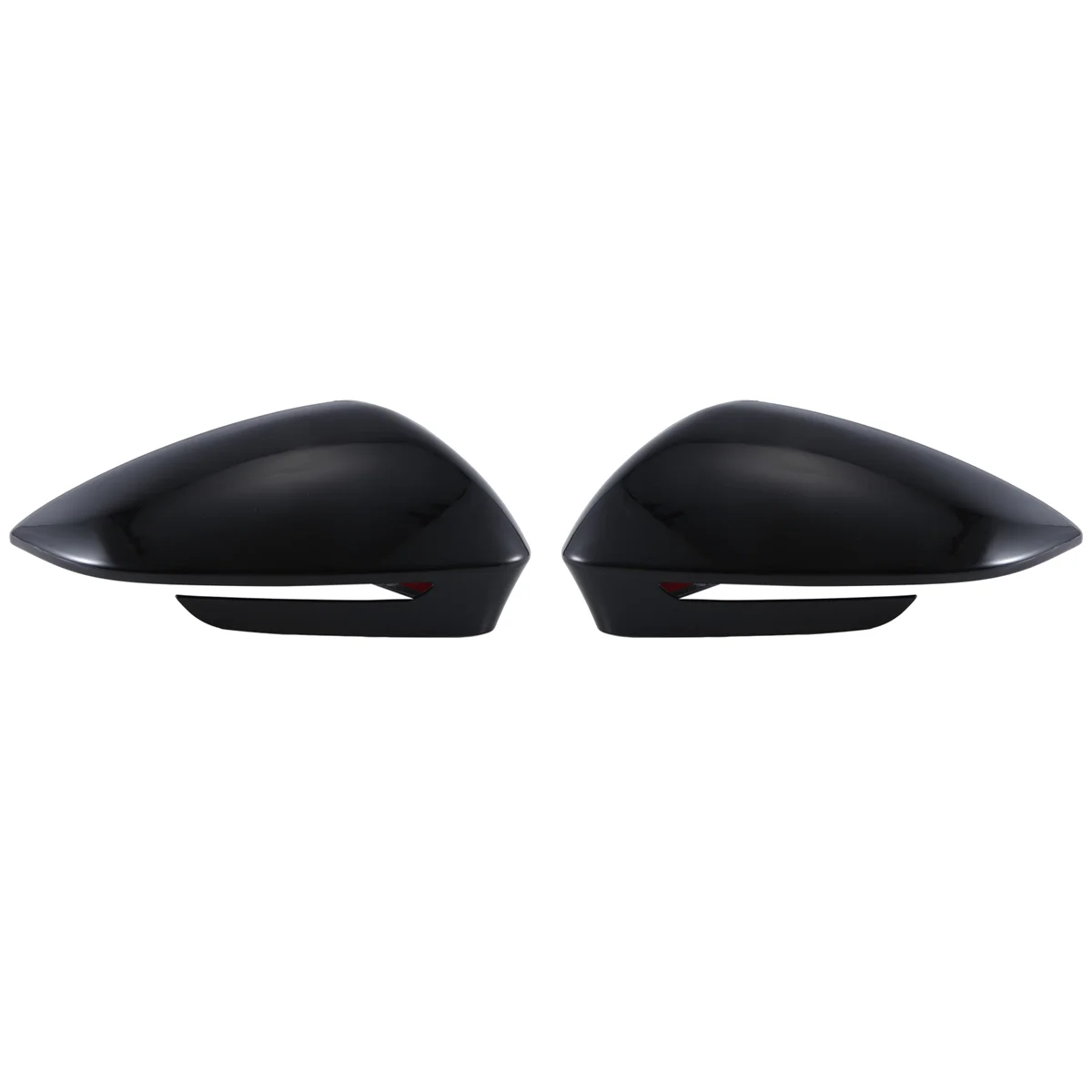 Glossy Black Side Rearview Mirror Replace Cap Cover with Lane Assist for Volkswagen VW ID4 ID.4 ID.6