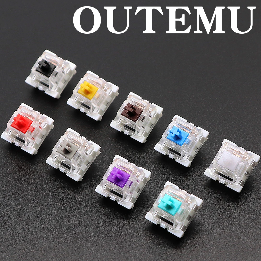 Outemu Interruptor para Teclado 3pin Linear Tátil Clicky Interruptores Silenciosos para Teclados Mecânicos Cinza Branco Vermelho Azul Gaming Switch