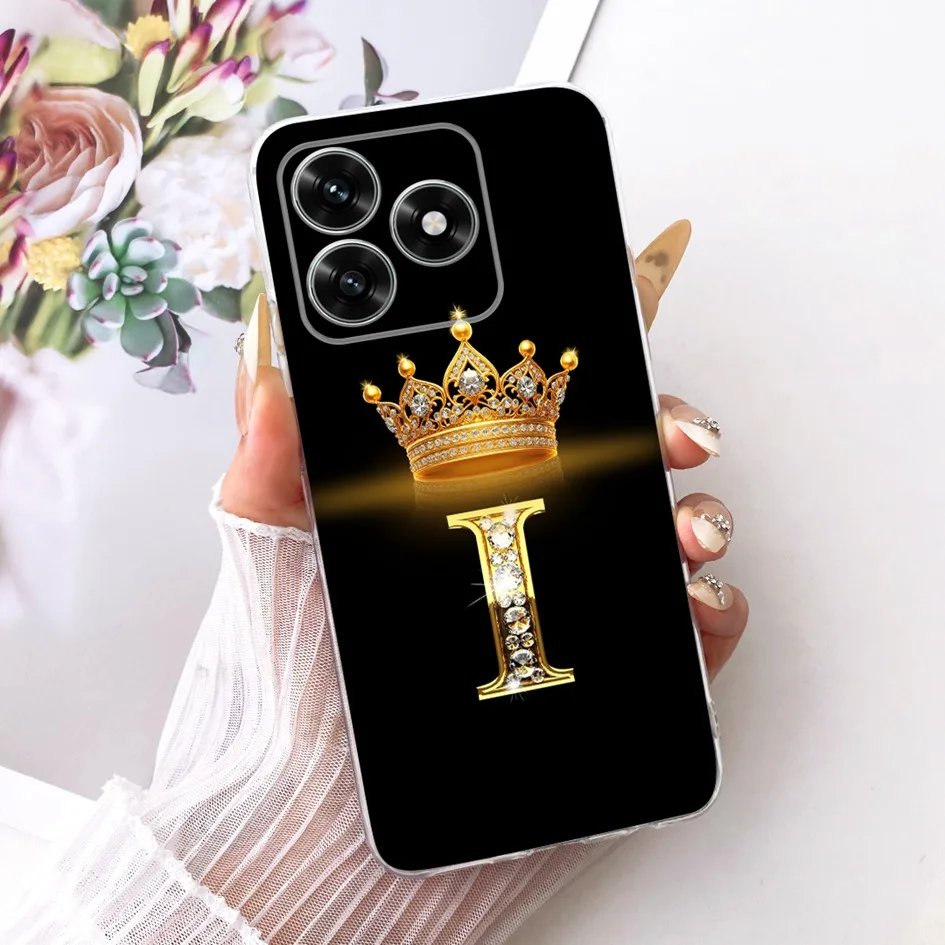Luxury Crown Letters Soft Slim Silicone Phone Cover - Elegant Silicone Bumper Case