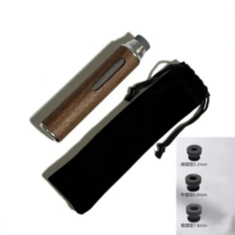 Portable Lazy Car Ashtray Black Walnut Wood No Dropping Soot Smoking Accessories Mini Cigarette Case