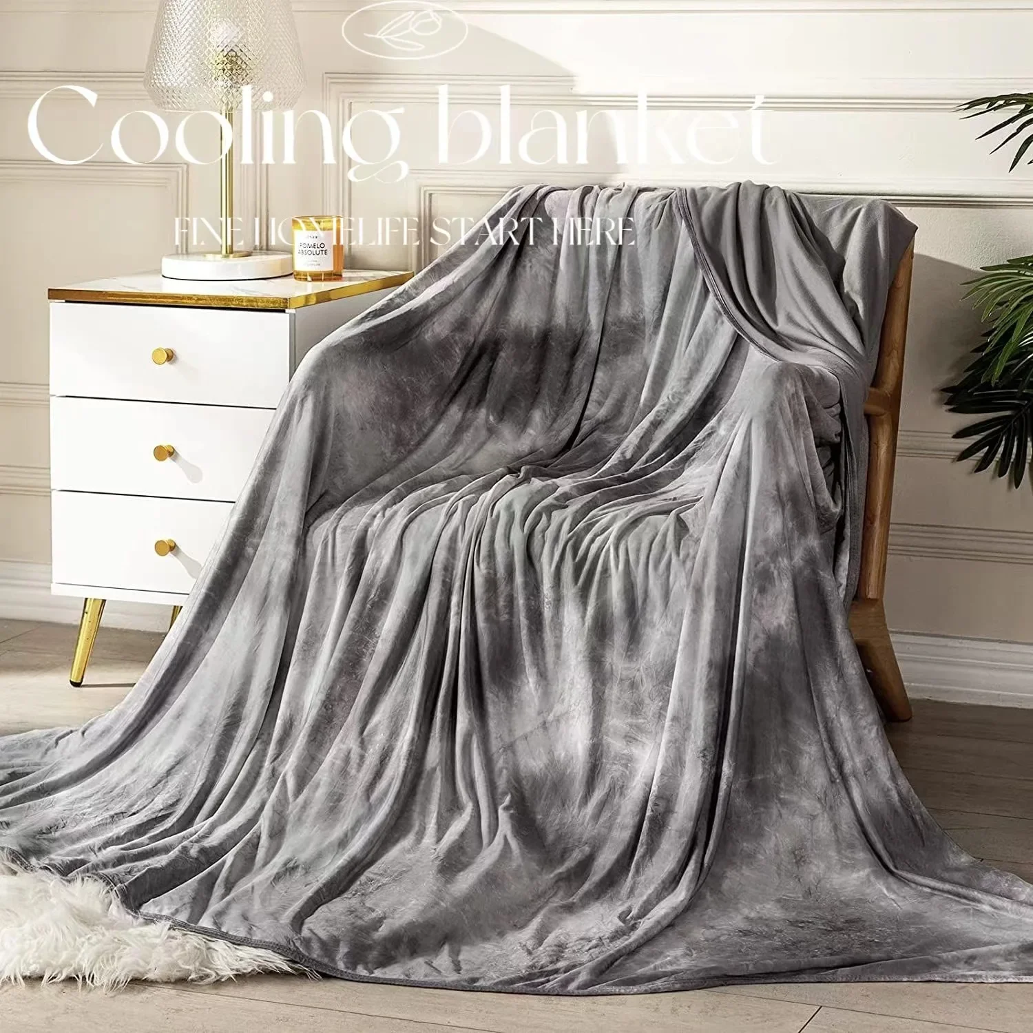 

Promotion Tie-dye Cool Blanket - Light Weight Air Conditioning Comforter - Office Nap - Double Cold Cooling & Fabric
