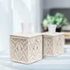 Hand Knitted Cotton Tissue Box Cover Decorative Tissue Holder Napkins Box for Living Room Home Decoration 1