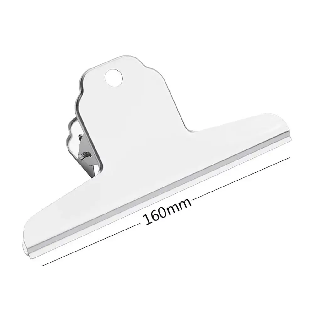 2Pcs 160mm Binder Spring Clips Stainless Steel Moutain Shaped Securing Clip Office Supplies Multifunctional Index Clamp