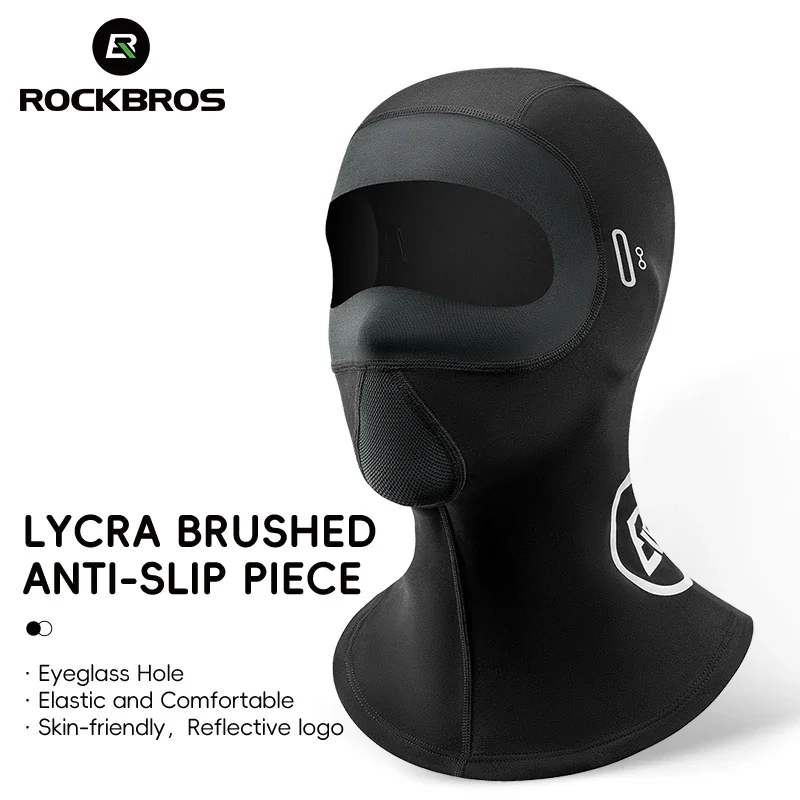 

ROCKBROS Cycling Mask Winter Warm Fleece Bike Face Scarf Mask Motorcycle Bicycle Balaclava Cap Windproof Neck Cover Skiing Mask