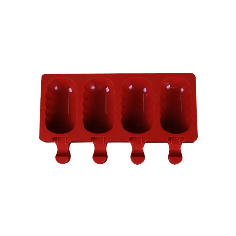 

DIY Homemade Popsicle Molds Silicone Ice Cream Mold Freezer Juice 4 Cell Big Size Ice Cube Tray Popsicle Barrel Maker Mould