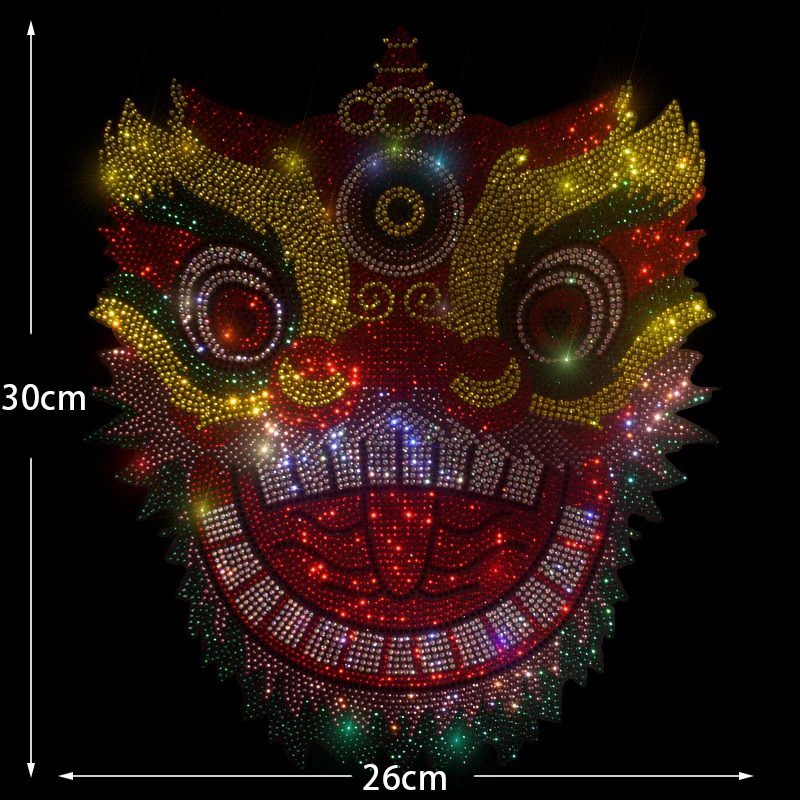 

Украшения для одежды «сделай сам» в китайском стиле с рисунком льва, горячие алмазные нашивки, которые требуют глажки