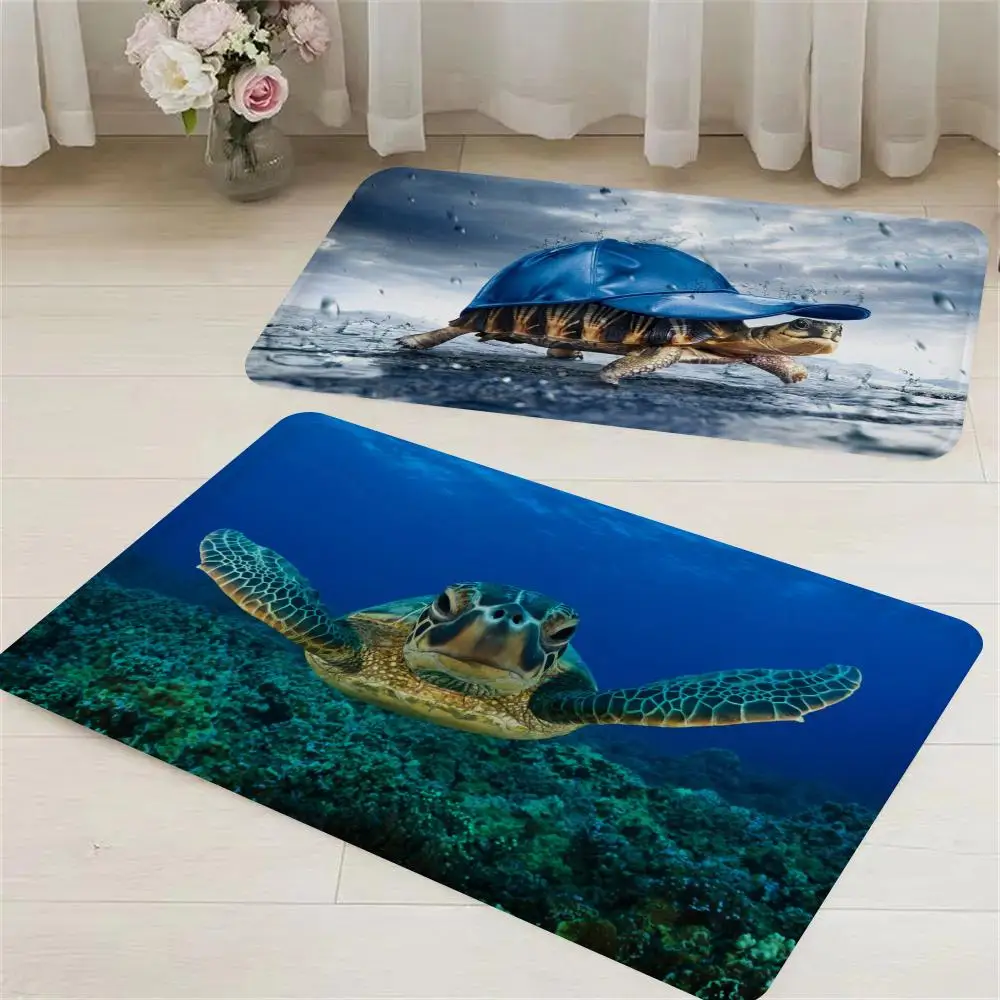 

Sea Turtle Floor Mat Room Mats Washable Non-Slip Living Room Sofa Chairs Area Mat Kitchen Alfombra