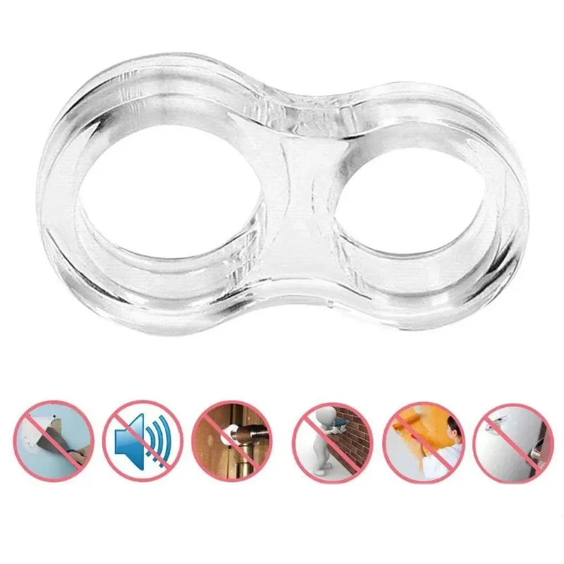 1/6Pcs Door Handle Anti-collision Ring Home Door Stops Noise Stopper Wall Protection Doorstop Bumper Shock Absorber Rubber Pads