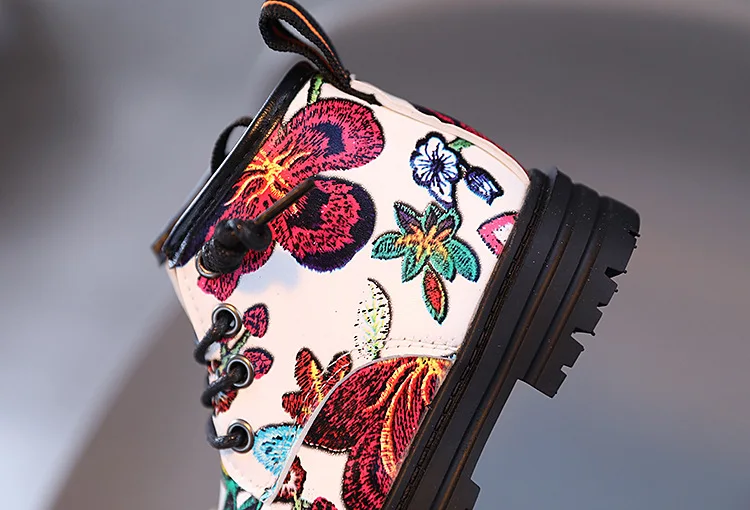 Children's Boys Girls Spring Autumn Print Kids British Style Casual Boots Soft Non-slip Wear-resistant Kid's Shoes_voghion.com