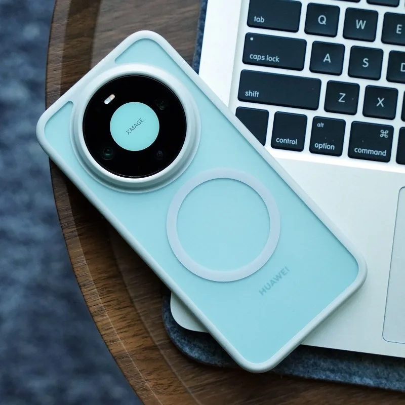 Stylish Solid Color Magnetic Frosted Silicone Acrylic Shockproof Bumper Case