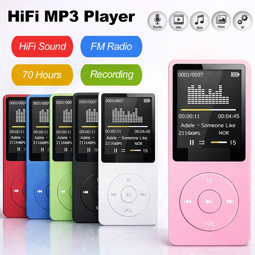 HiFi Sound Portable MP3 Player with Digital Display and Multifunctional Features
