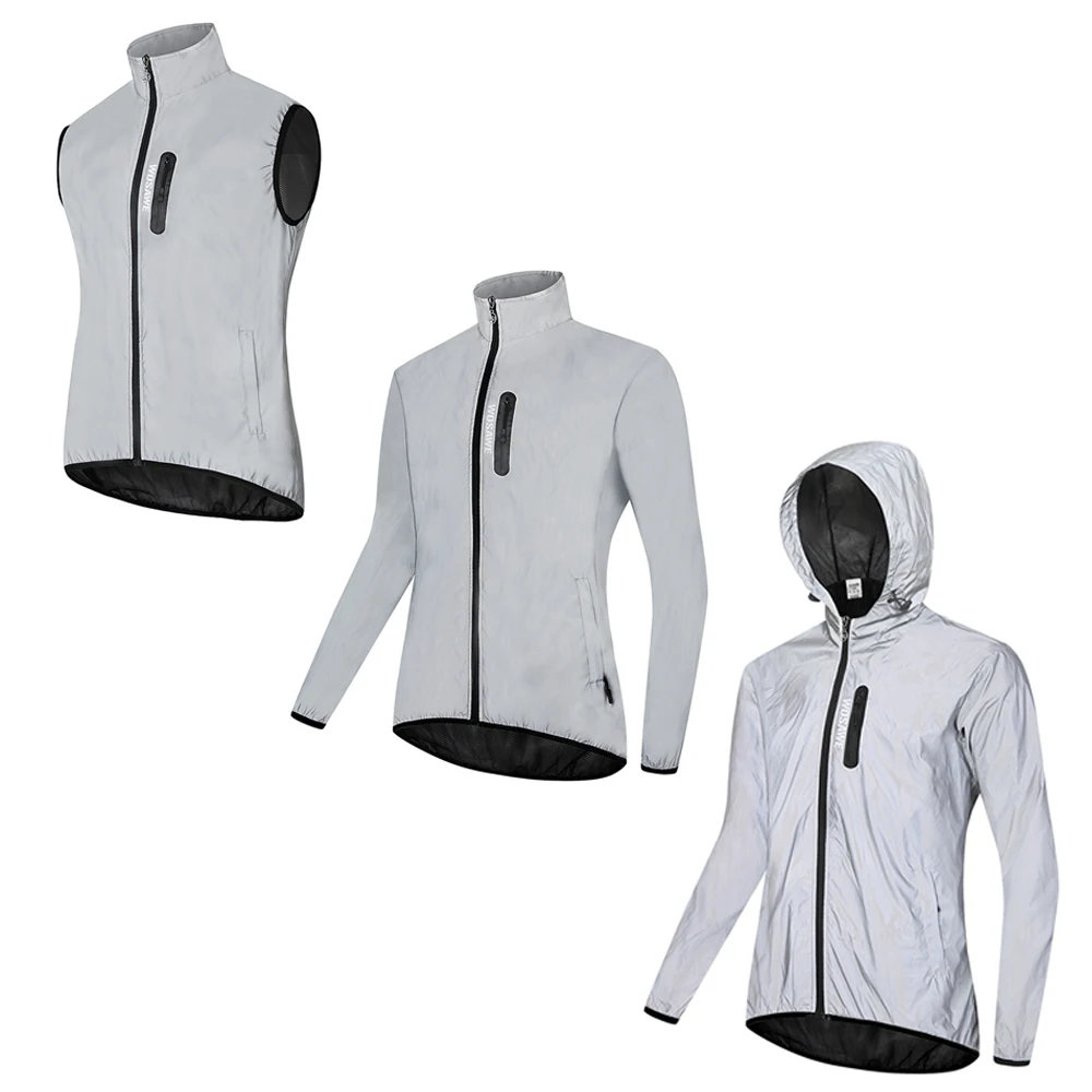 WOSAWE High Visibility Reflective Vest Working Clothes Motorcycle Cycling Sports Outdoor Reflective Safety Jacket Moto Clothing 4