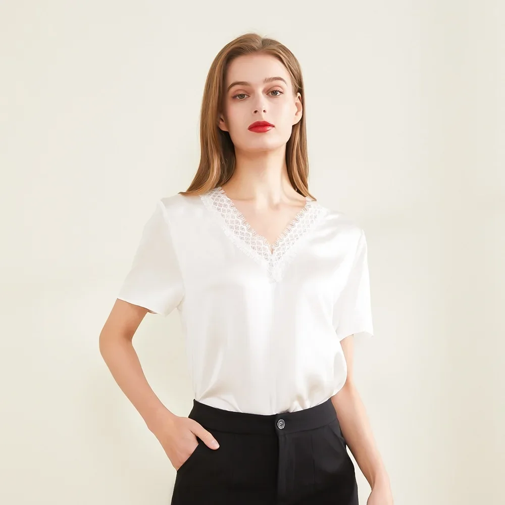 t-shirt-de-luxe-a-manches-courtes-et-col-en-v-pour-femmes-sous-vetement-monochrome-star-string-series-vetements-de-bureau-pour-femmes