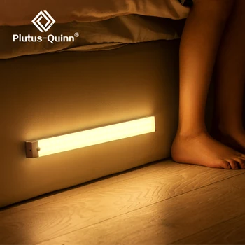Plutus-Quinn LED 소야등 무선 운동 센서 인체 감지 벽등 USB 충전 캐비닛 아래 주방 복도 소야등 침실 계단 조명