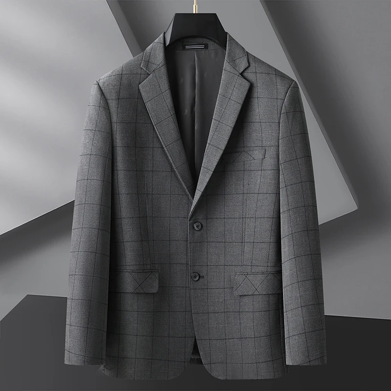 Fashionable Middle-Aged Large Size Suit XL-9XL Handsome Banquet High Quality Business Casual Loose Fit Jacket for plus Size Men