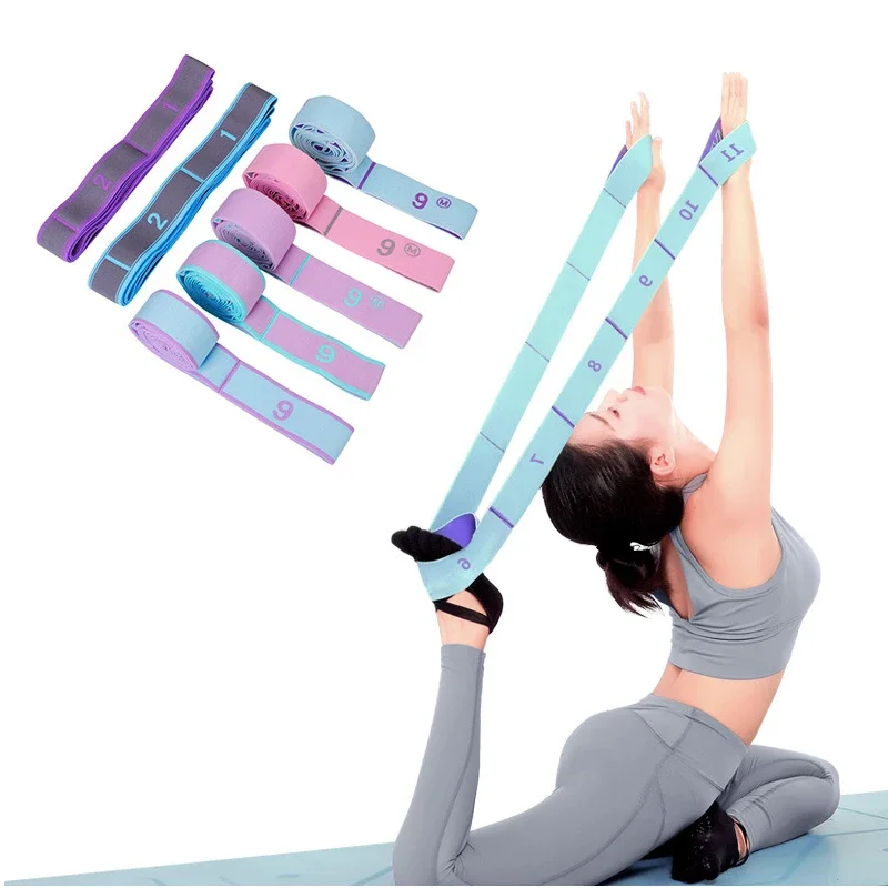SXHWC Multi-Section Elastic Yoga Resistance Bands Adult Child Dance Training Gym Pilates Exercise Pull Strap Belt Fitness Sport fitness resistance band,fitness accessories