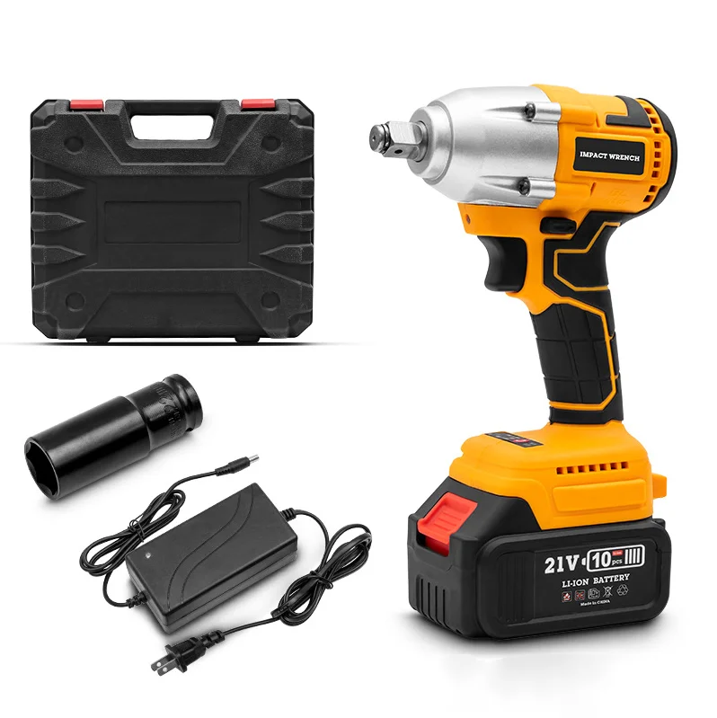 Electric Impact Wrench Brushless and Cordless 18V Lithium Battery
